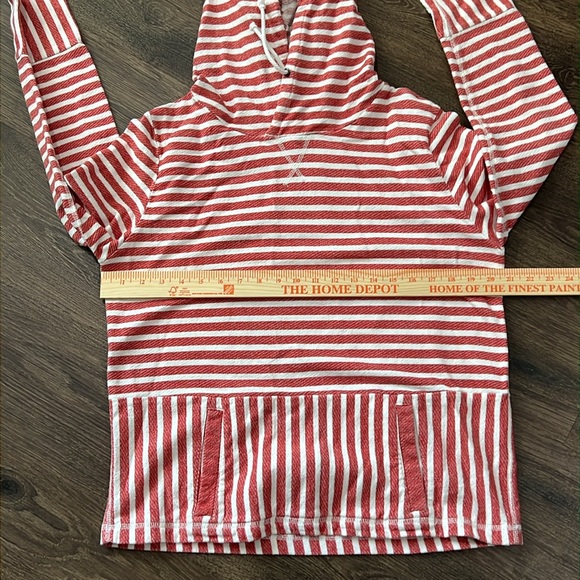 J. Crew Flip Striped Hoodie Sweatshirt Stripes Size Large Pockets - Picture 7 of 8